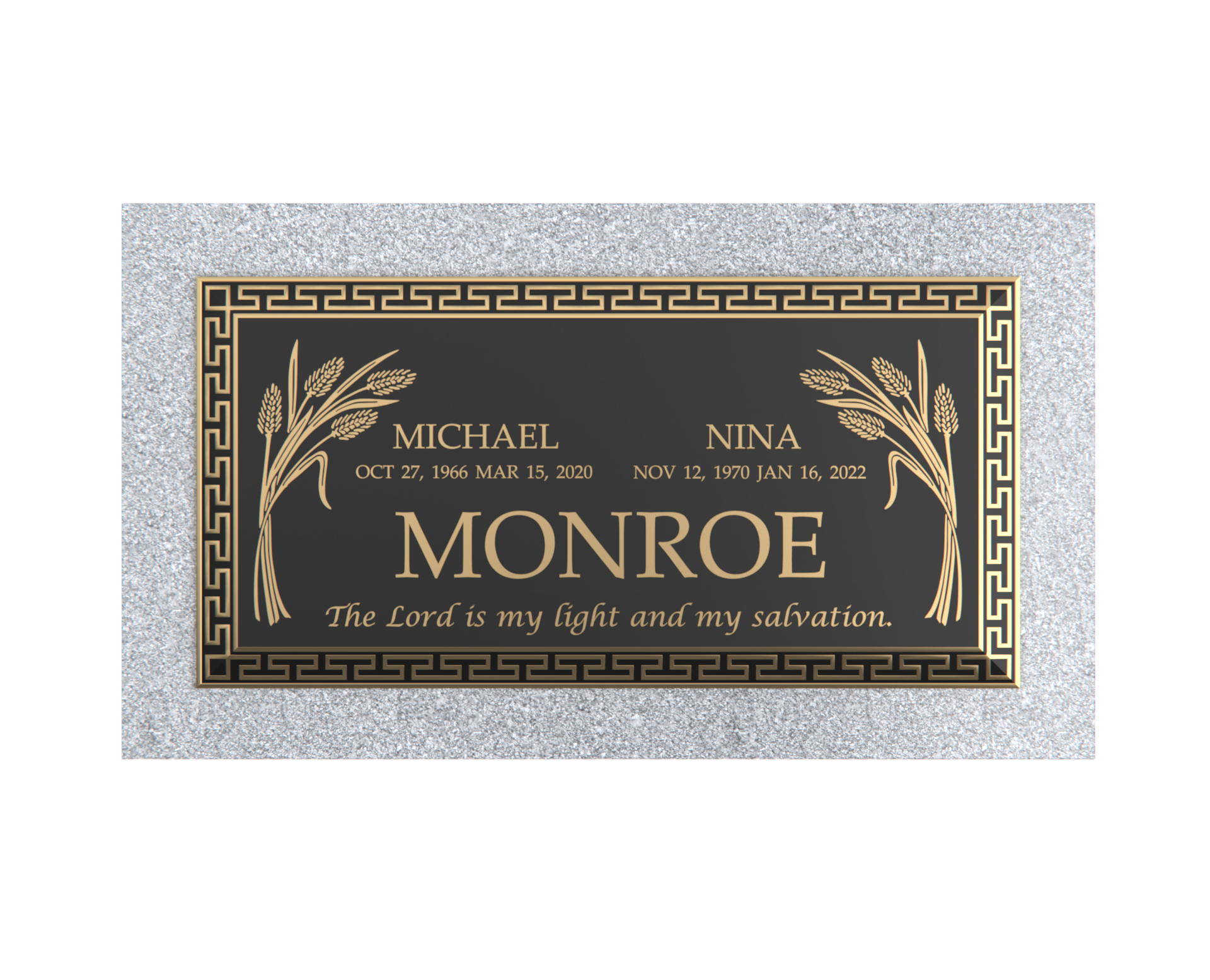 Premium Bronze Plaque 36"x 13" with Granite Base