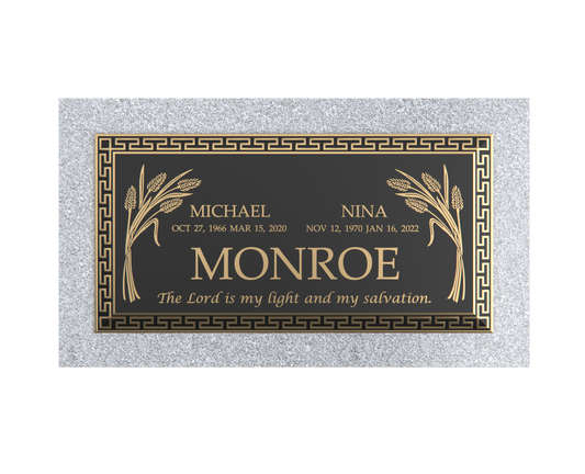 Premium Bronze Plaque 36"x 13" with Granite Base