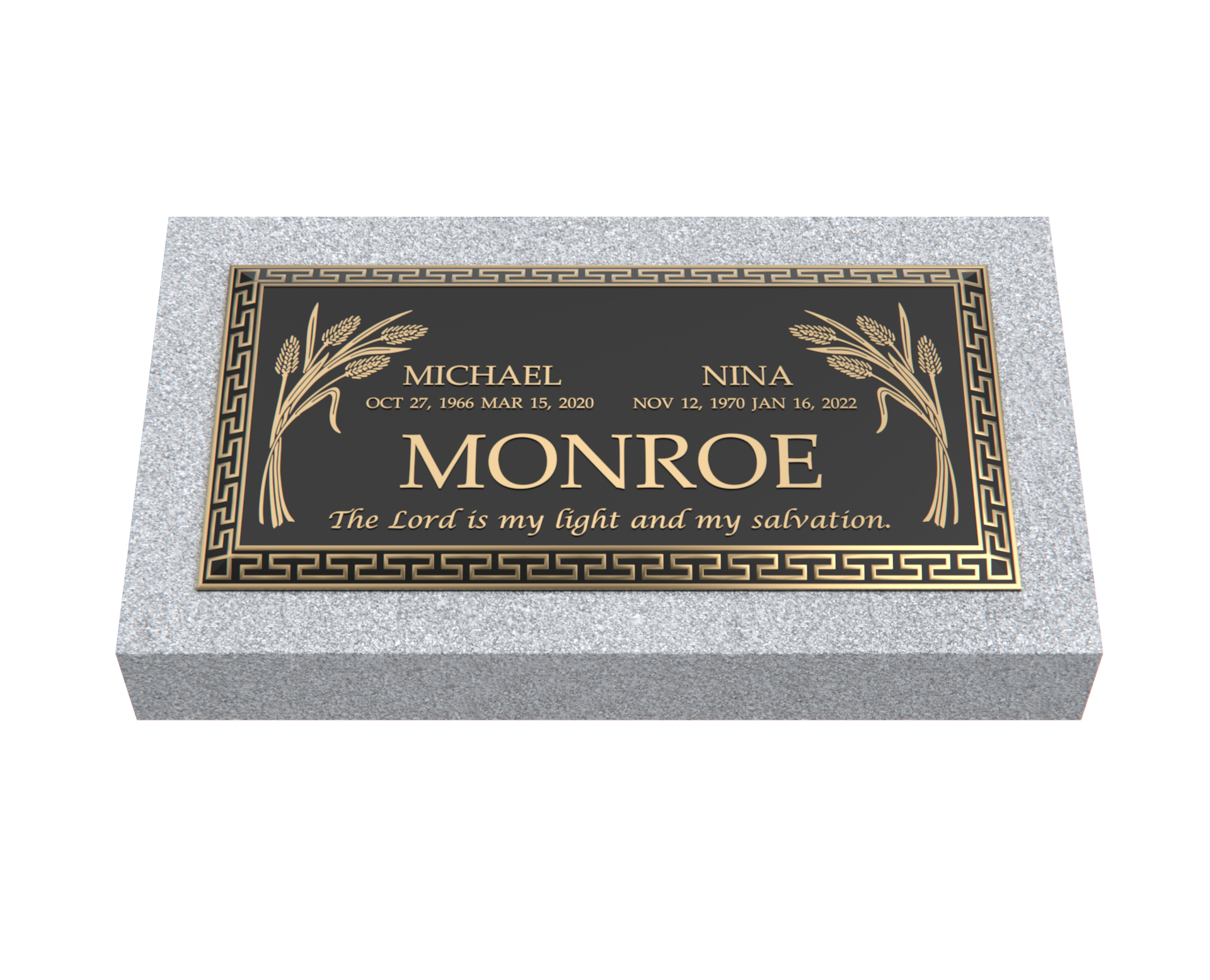Premium Bronze Plaque 36"x 13" with Granite Base