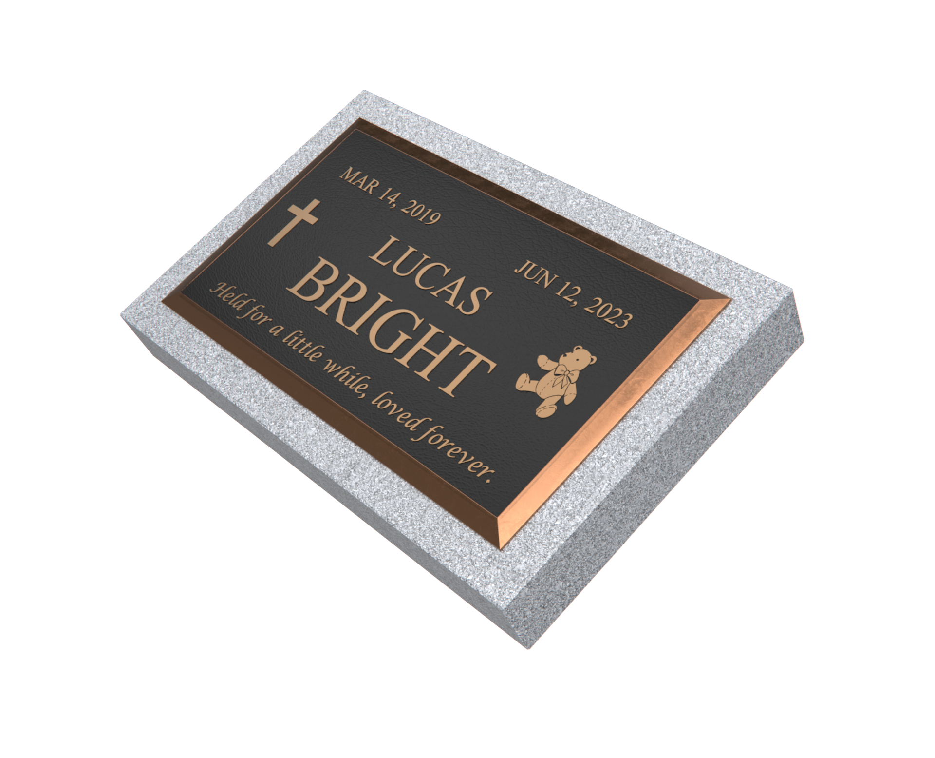 Premium Bronze Plaque 28"x 16" with Granite Base