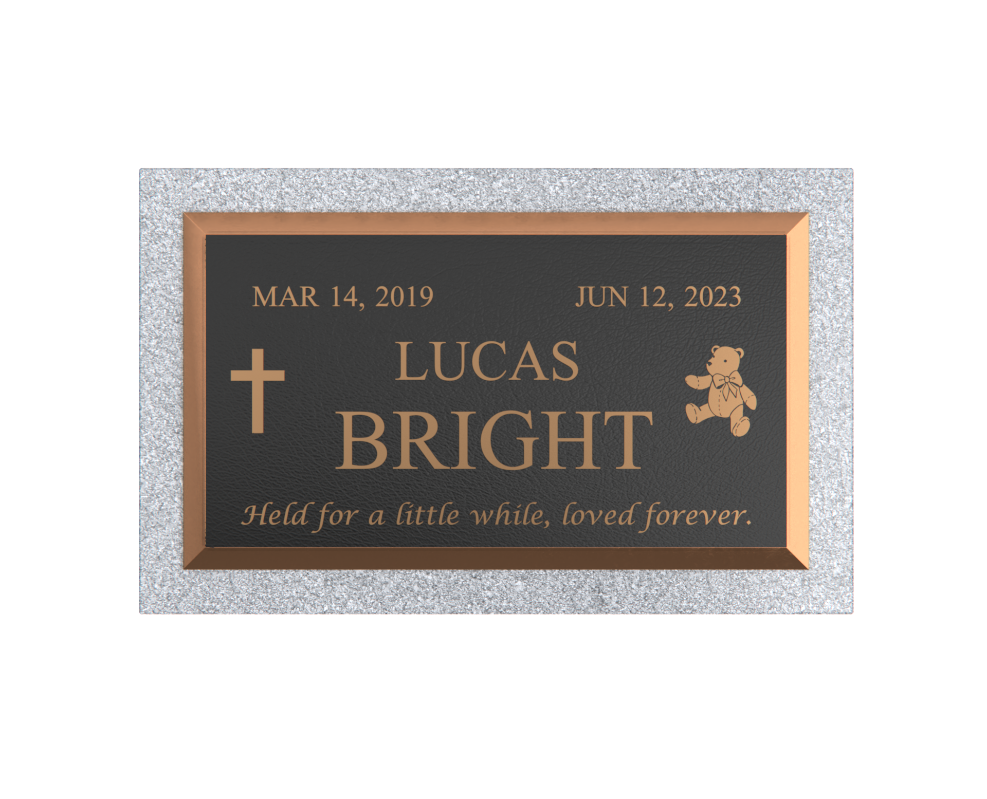 Premium Bronze Plaque 28"x 16" with Granite Base