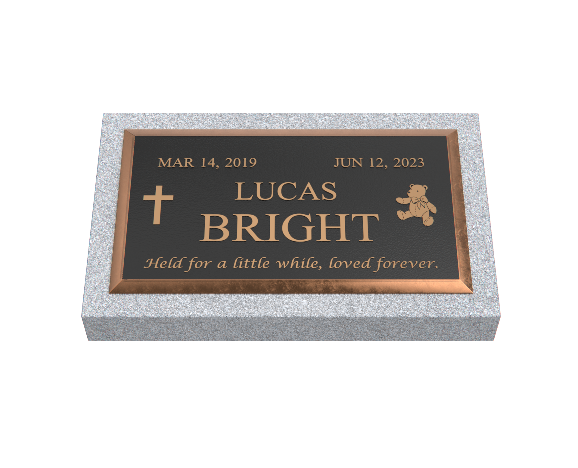 Premium Bronze Plaque 28"x 16" with Granite Base