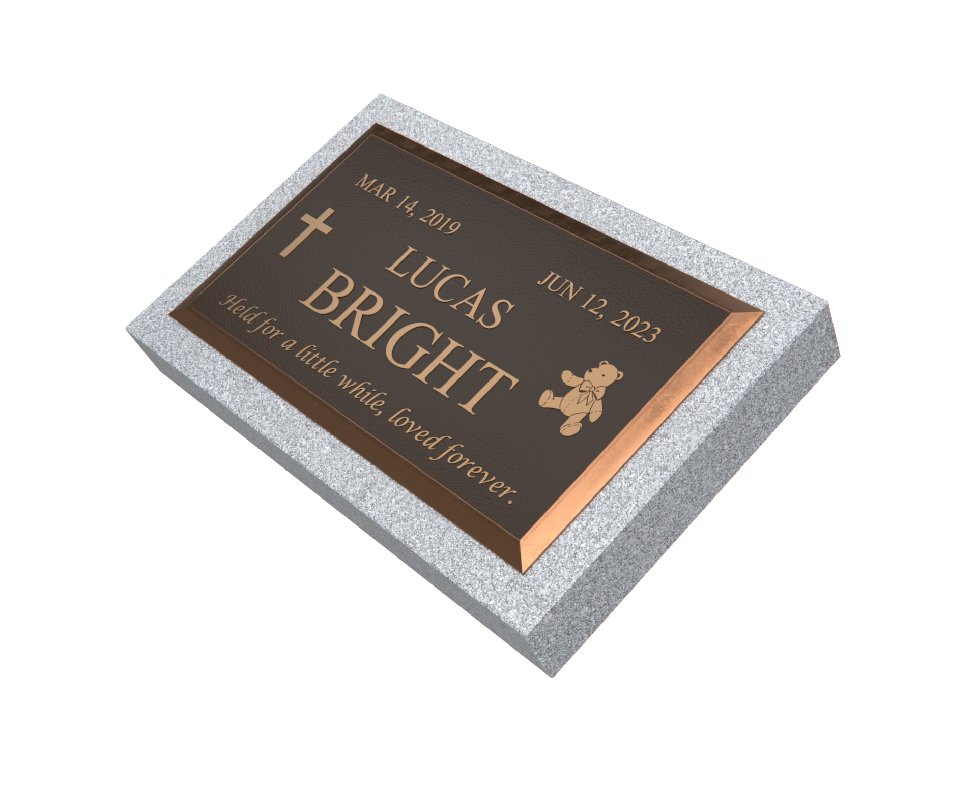 Premium Bronze Plaque 28"x 16" with Granite Base