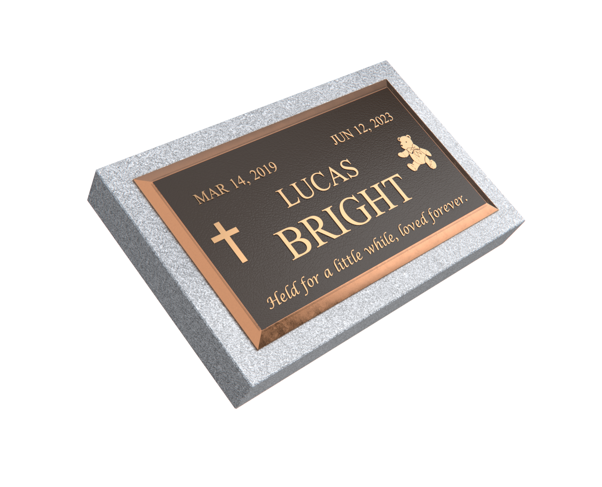 Premium Bronze Plaque 28"x 16" with Granite Base