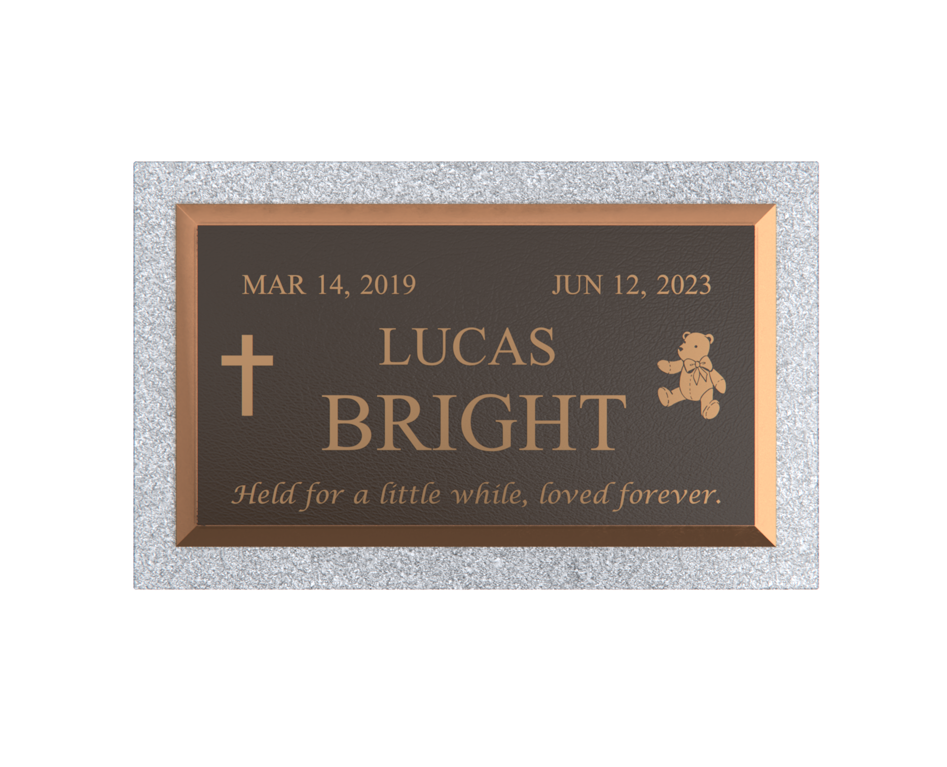 Premium Bronze Plaque 28"x 16" with Granite Base