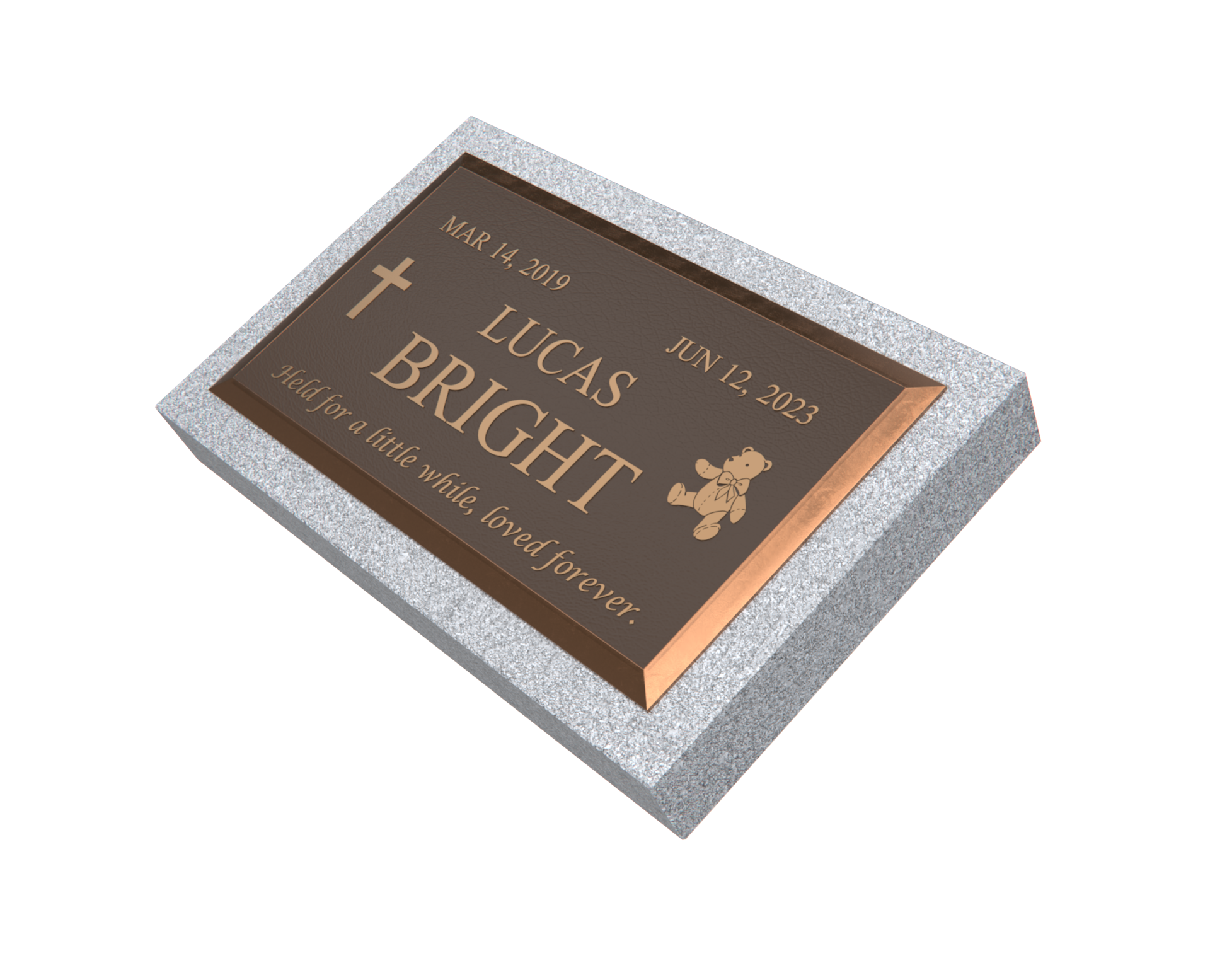 Premium Bronze Plaque 28"x 16" with Granite Base