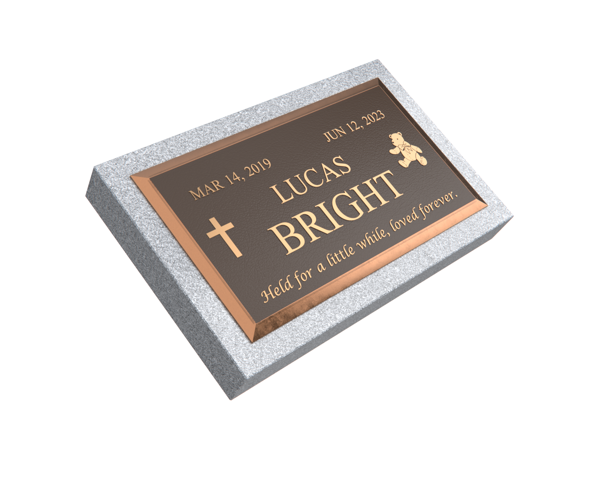 Premium Bronze Plaque 28"x 16" with Granite Base