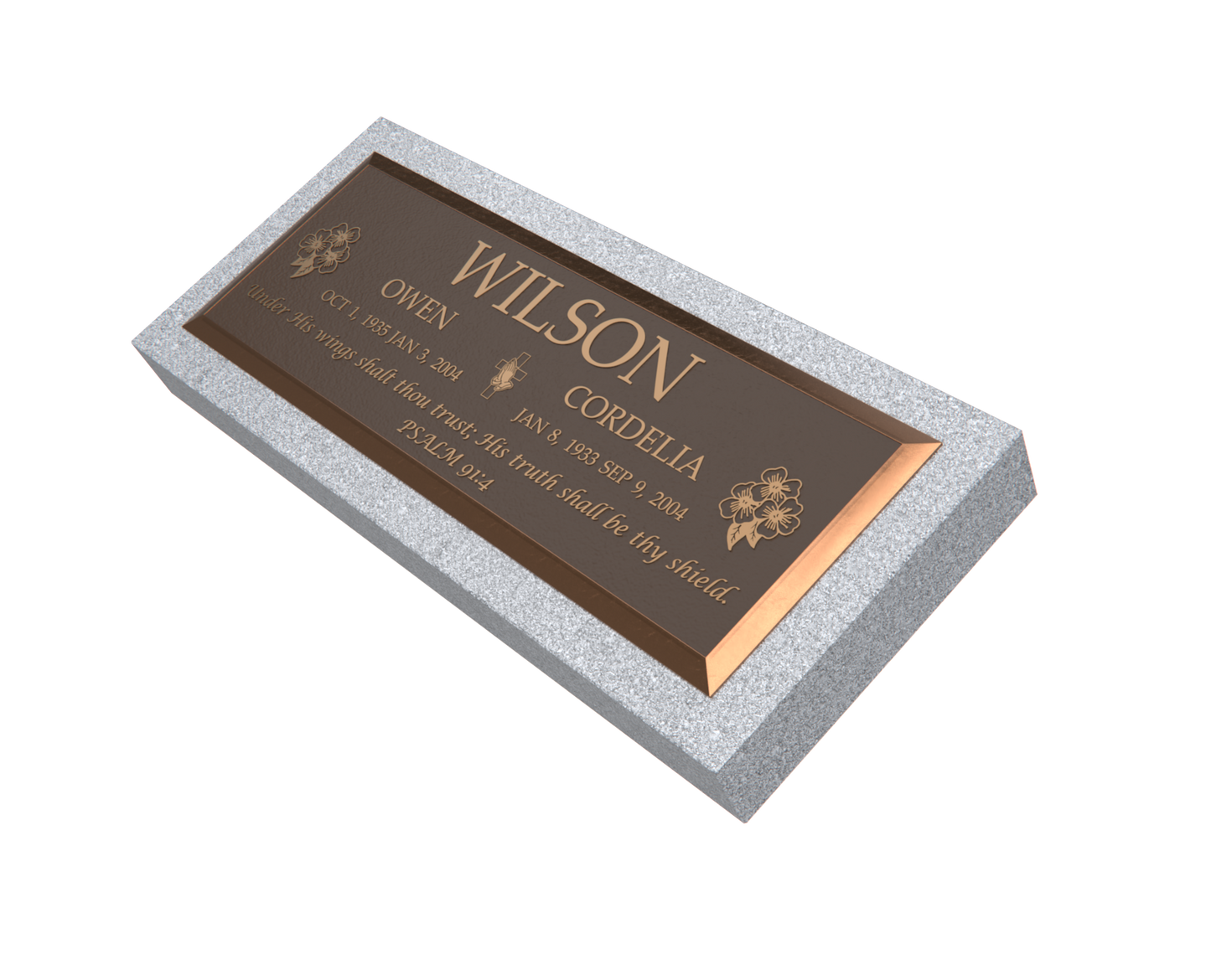Premium Bronze Plaque 36"x 13" with Granite Base