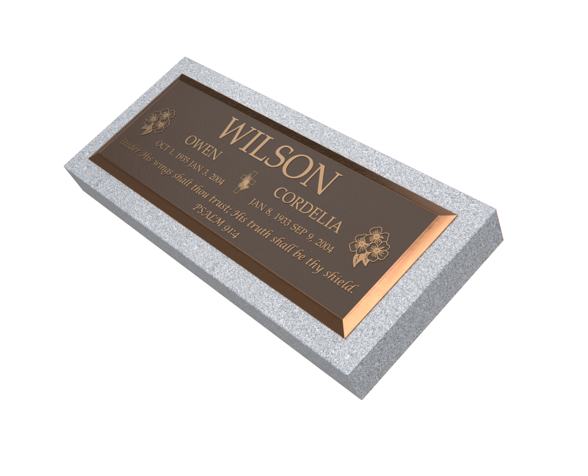 Premium Bronze Plaque 36"x 13" with Granite Base