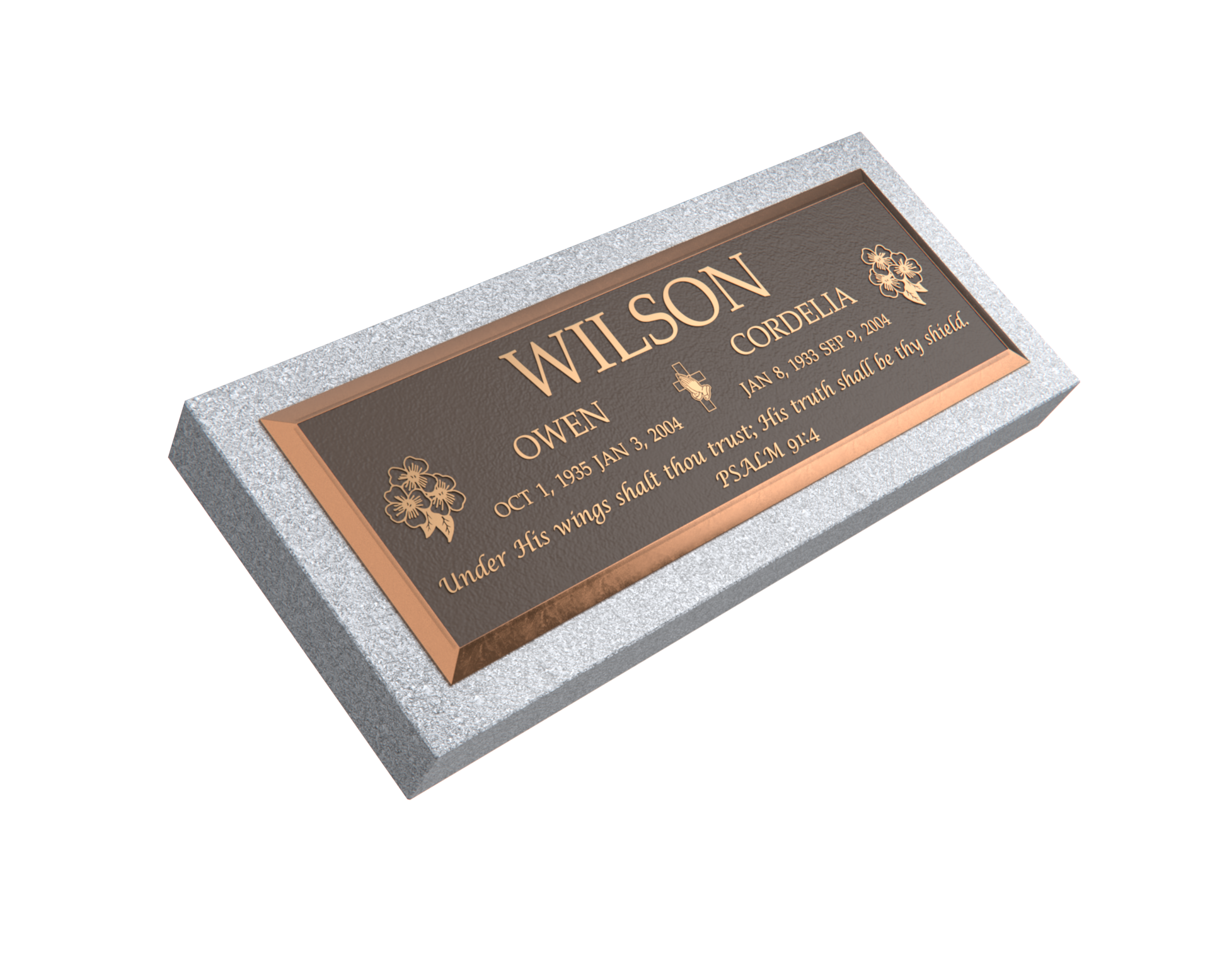 Premium Bronze Plaque 36"x 13" with Granite Base