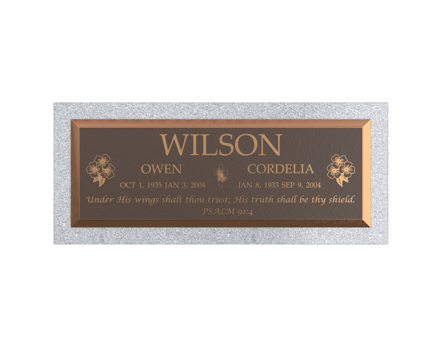 Premium Bronze Plaque 36"x 13" with Granite Base