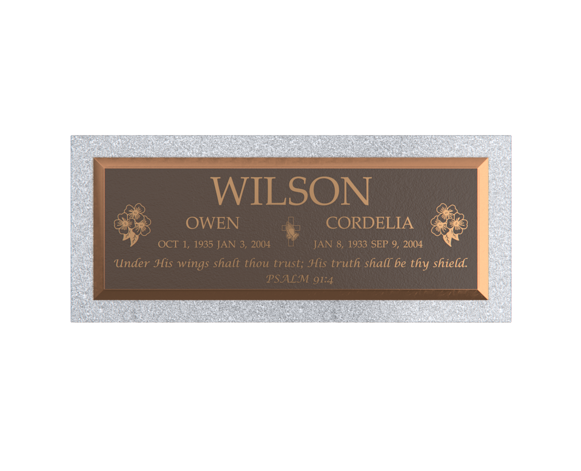 Premium Bronze Plaque 36"x 13" with Granite Base