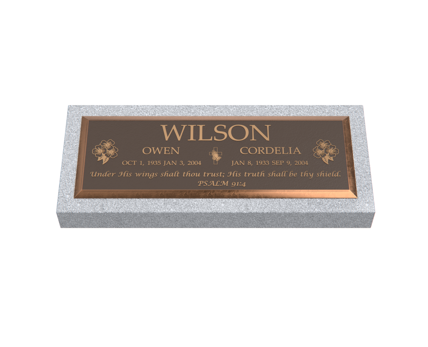 Premium Bronze Plaque 36"x 13" with Granite Base