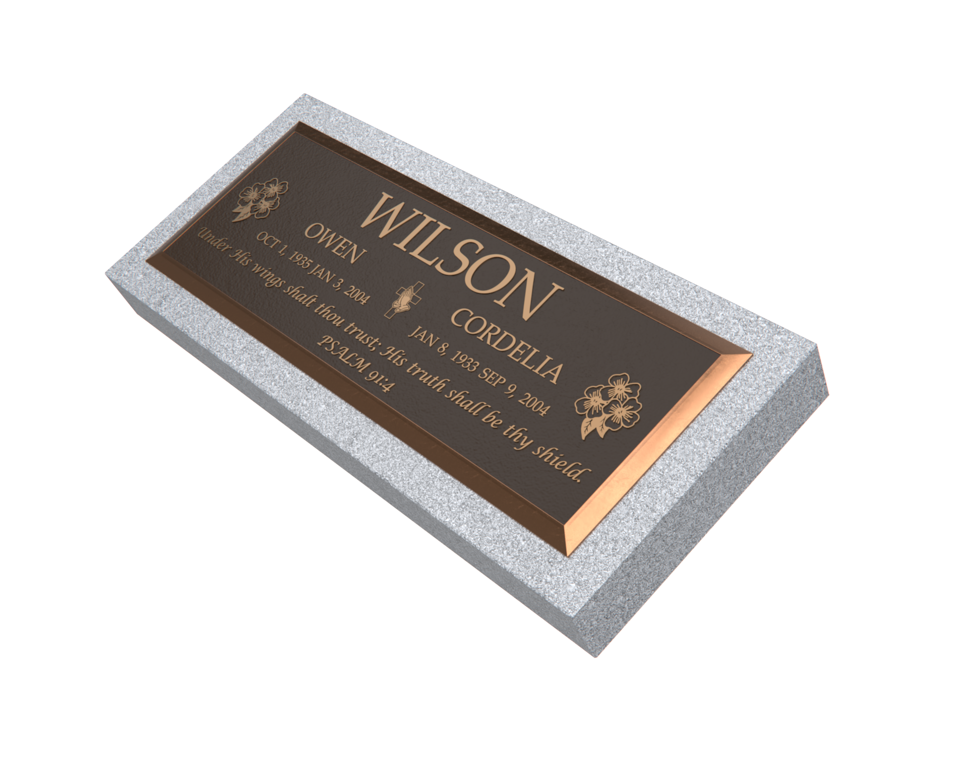 Premium Bronze Plaque 36"x 13" with Granite Base