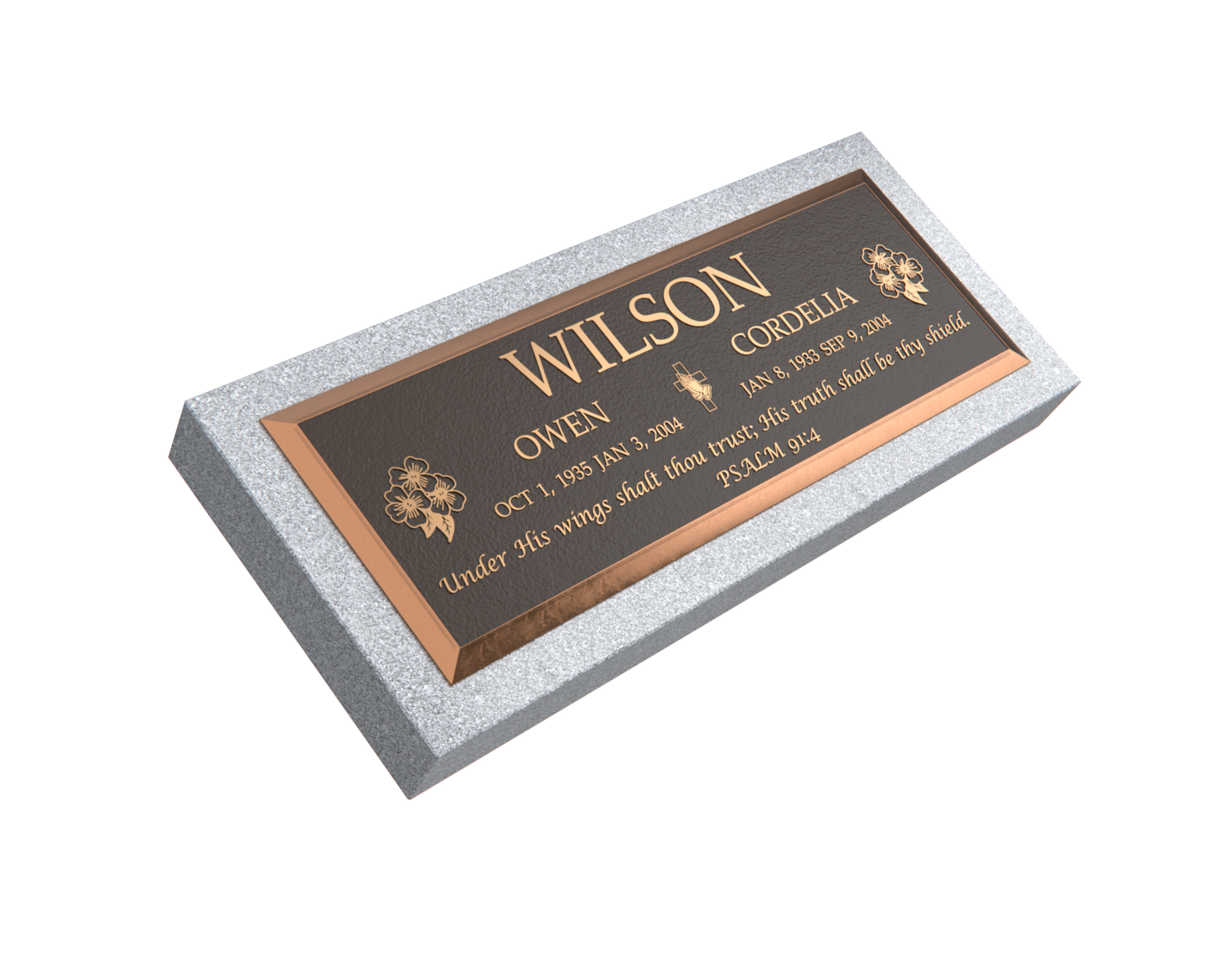 Premium Bronze Plaque 36"x 13" with Granite Base