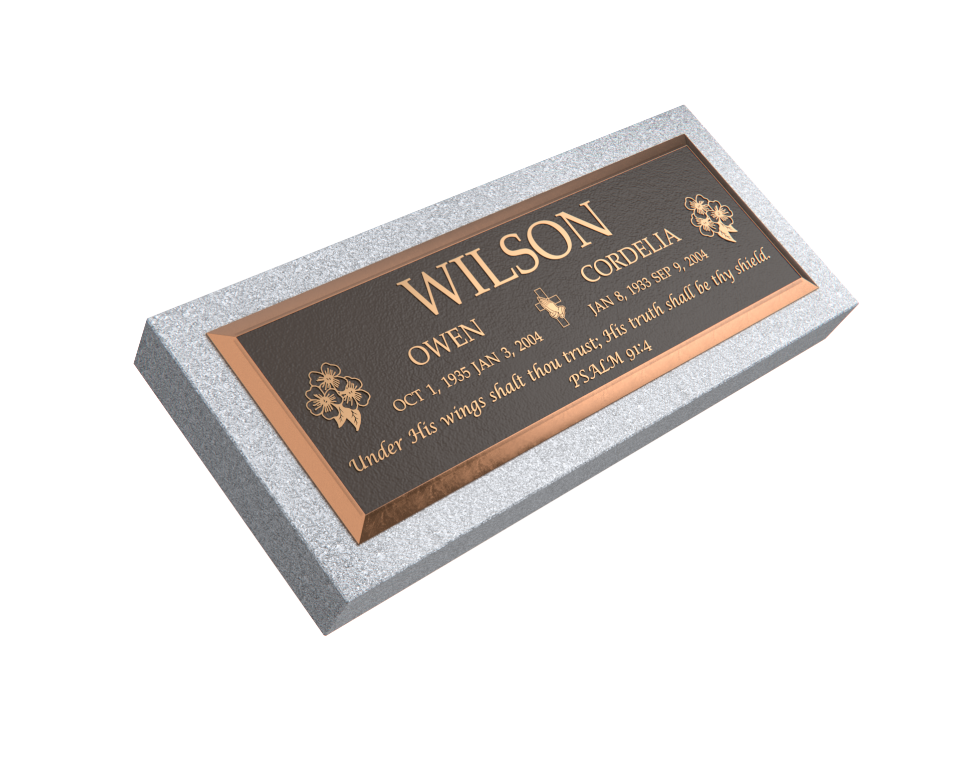 Premium Bronze Plaque 36"x 13" with Granite Base
