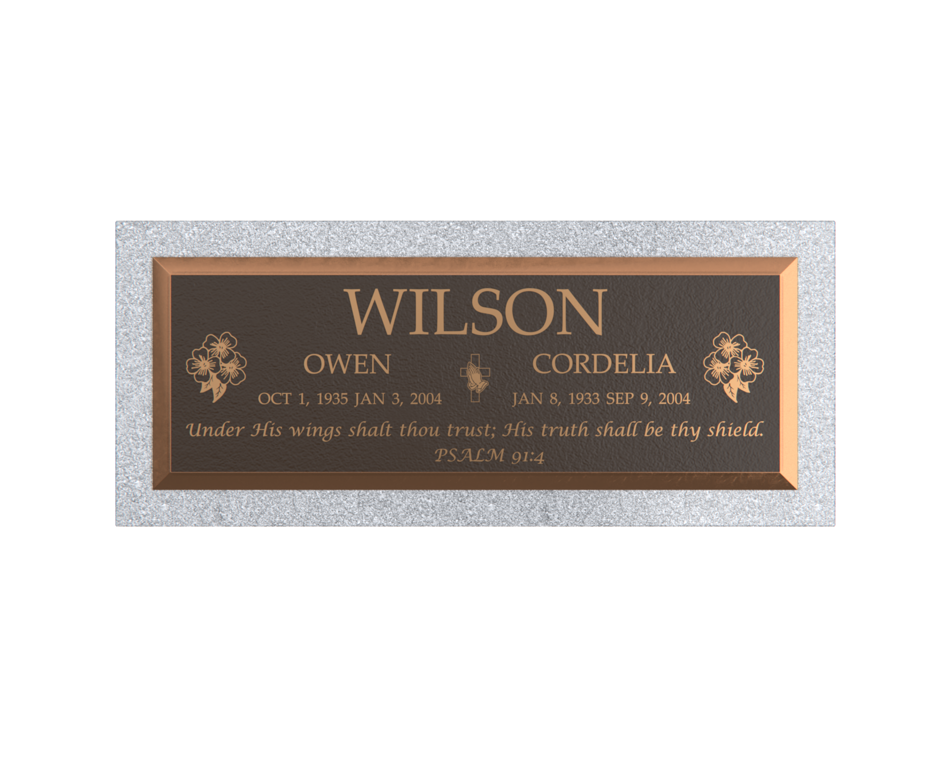 Premium Bronze Plaque 36"x 13" with Granite Base
