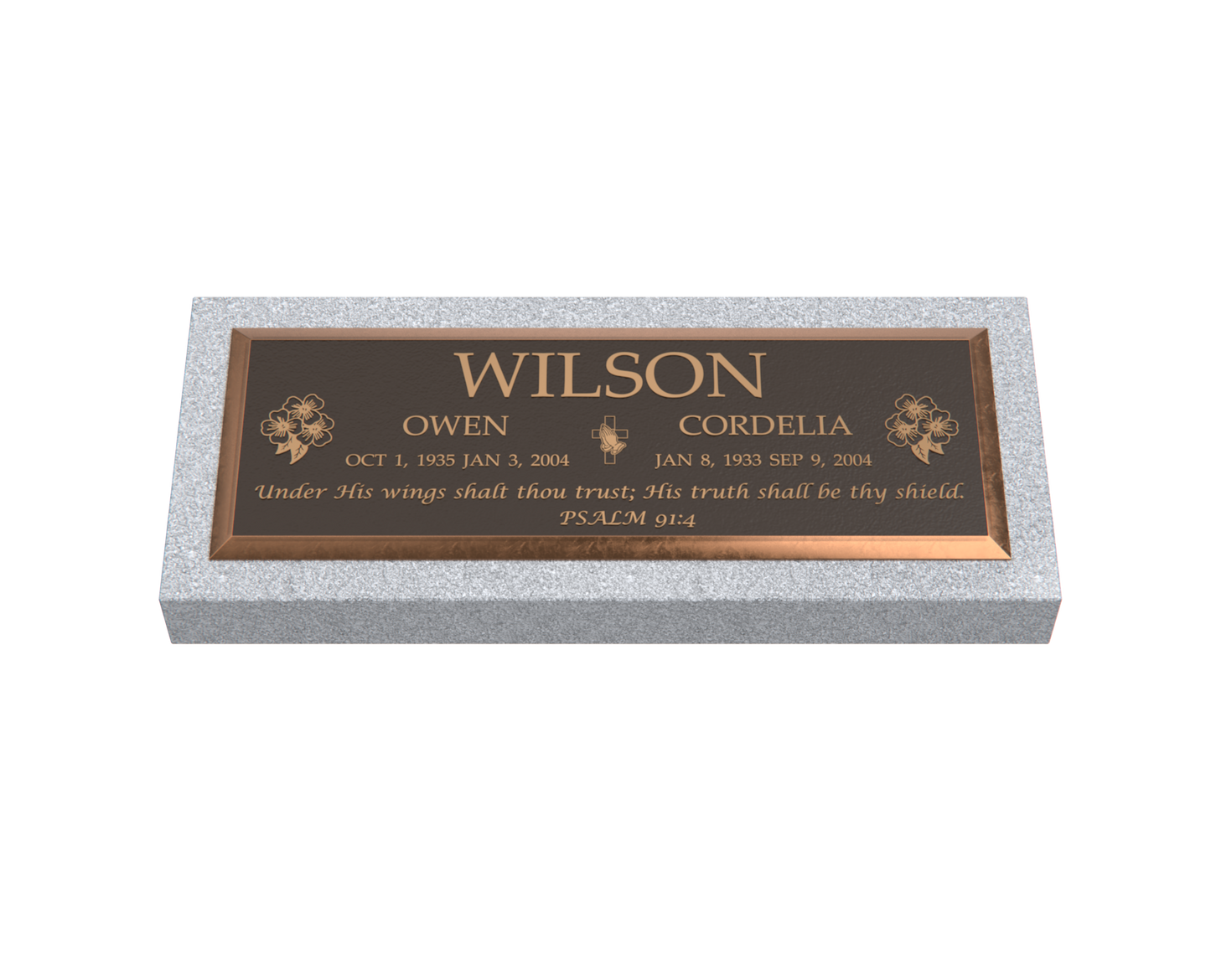 Premium Bronze Plaque 36"x 13" with Granite Base