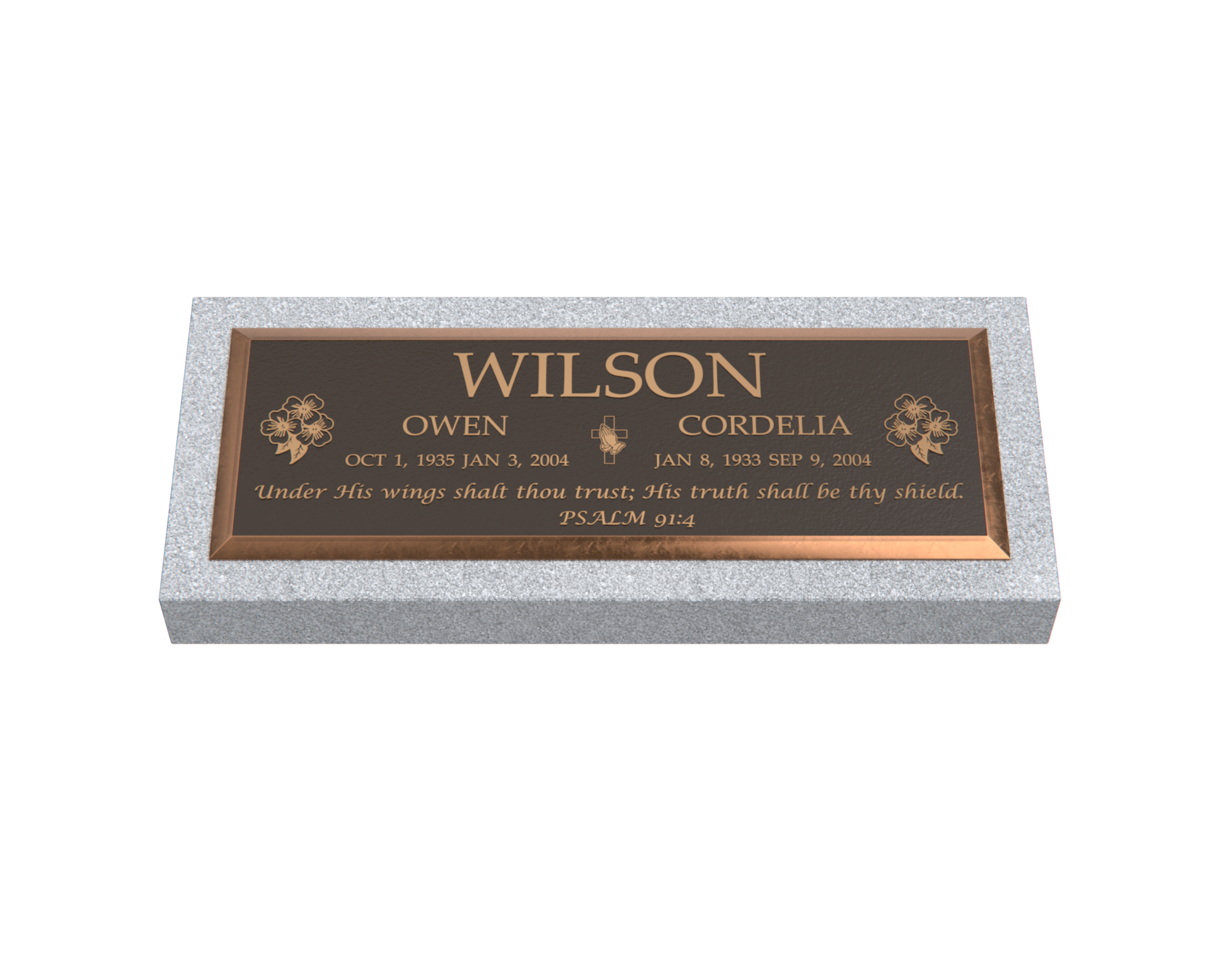 Premium Bronze Plaque 36"x 13" with Granite Base