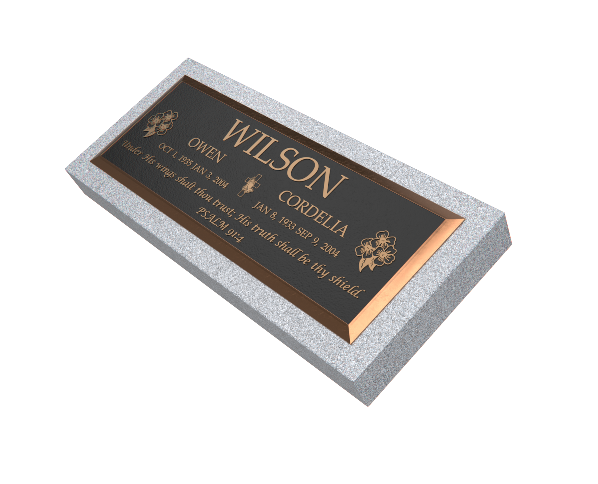 Premium Bronze Plaque 36"x 13" with Granite Base