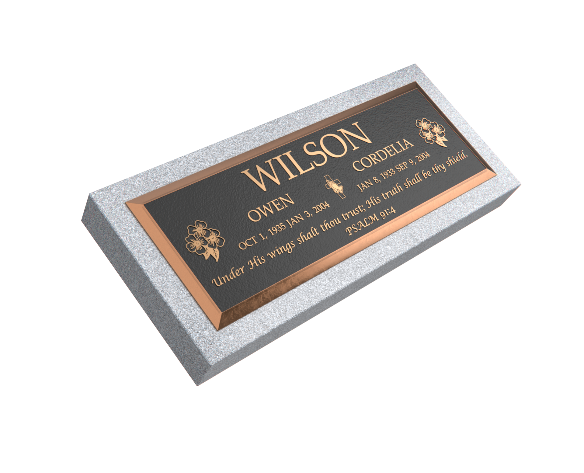 Premium Bronze Plaque 36"x 13" with Granite Base