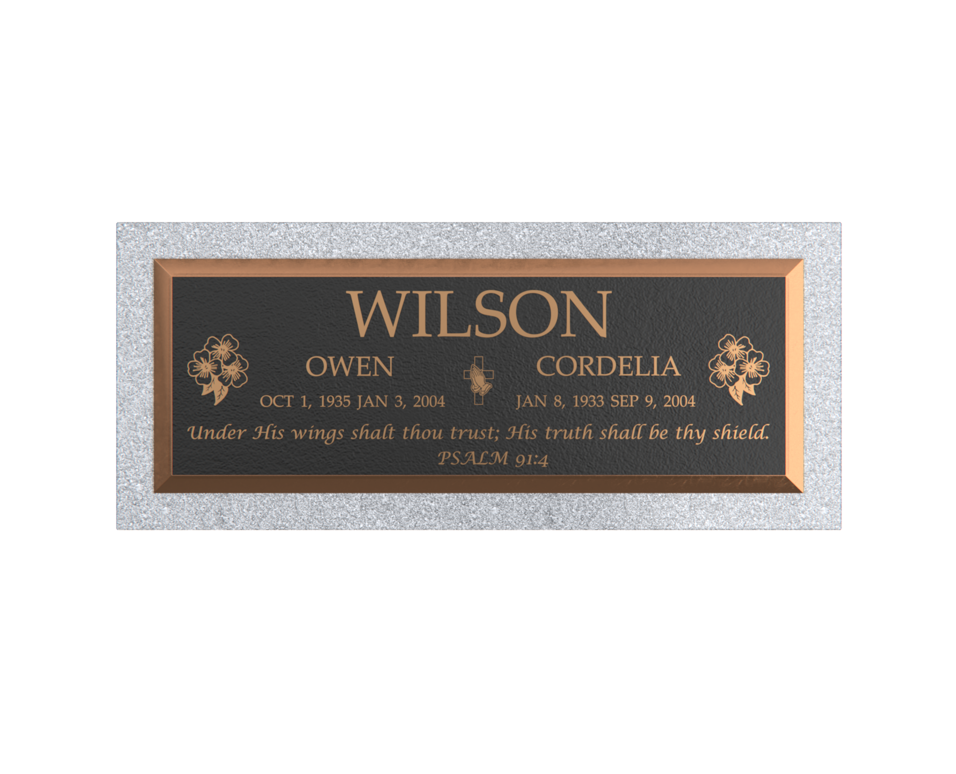 Premium Bronze Plaque 36"x 13" with Granite Base