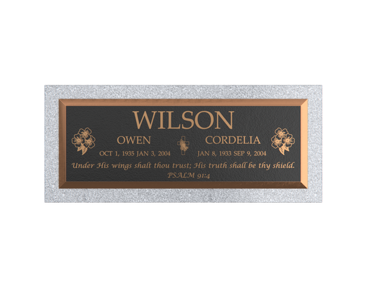 Premium Bronze Plaque 36"x 13" with Granite Base