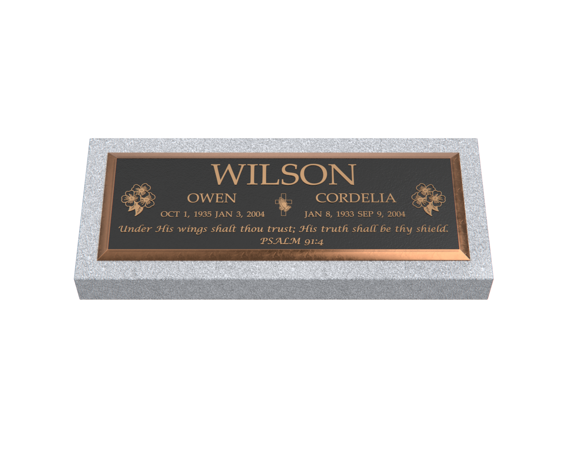 Premium Bronze Plaque 36"x 13" with Granite Base