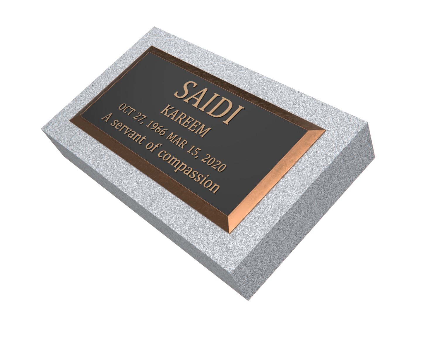 Premium Bronze Plaque 20"x 10" with Granite Base