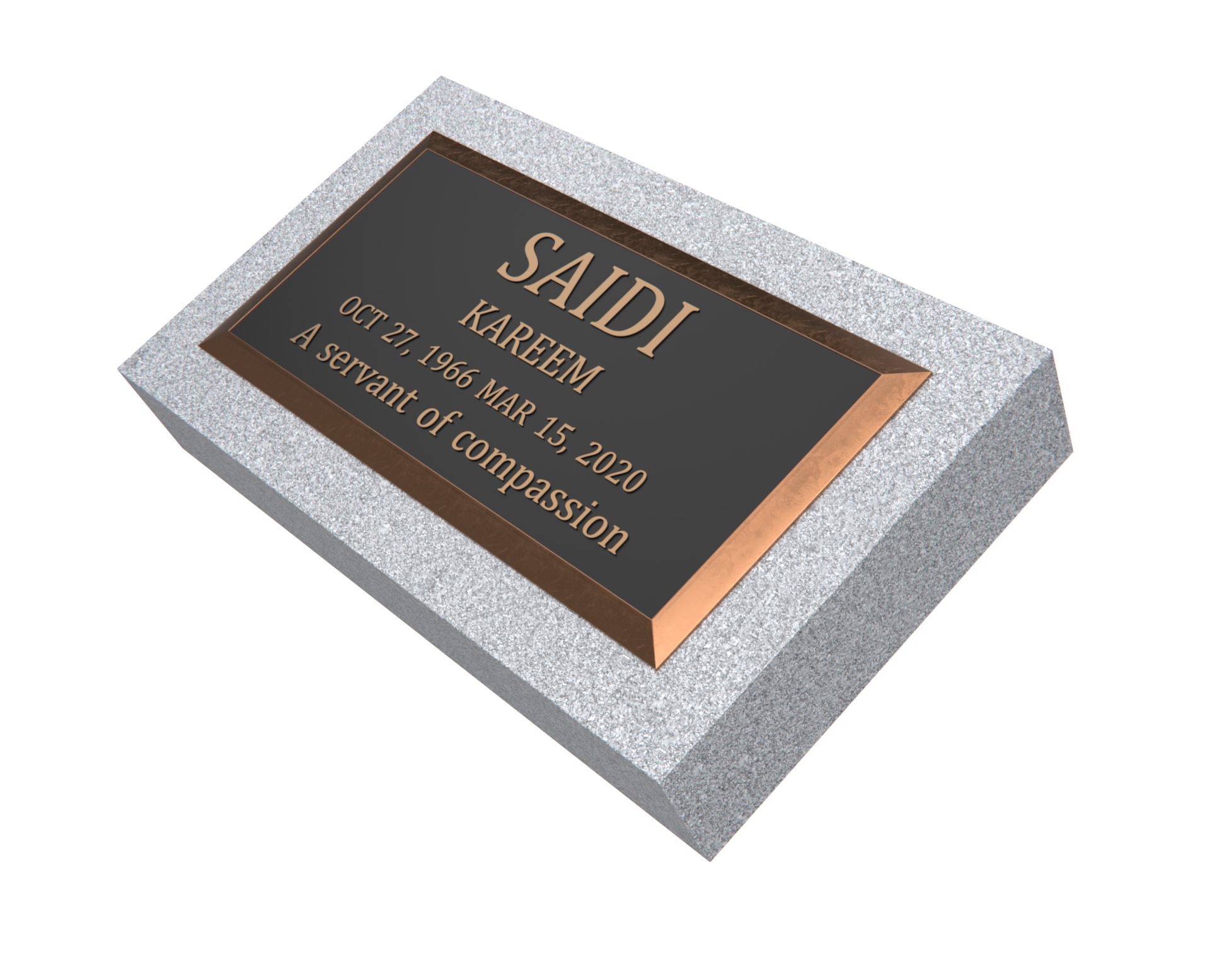 Premium Bronze Plaque 20"x 10" with Granite Base