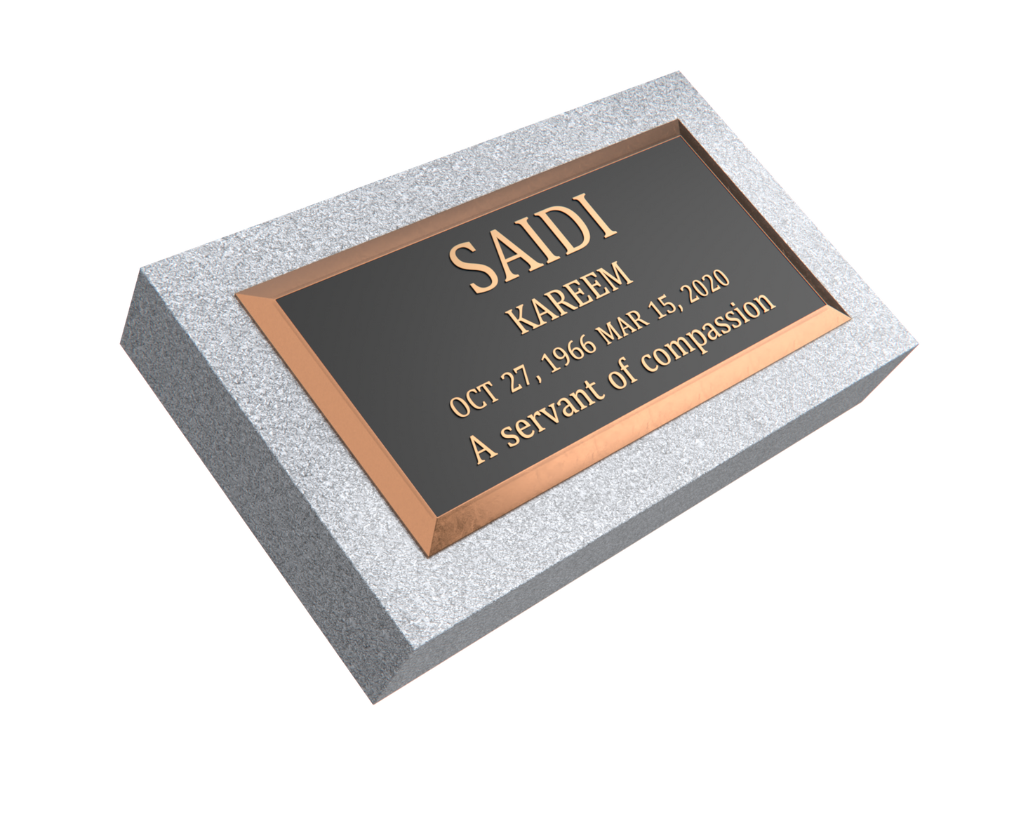 Premium Bronze Plaque 20"x 10" with Granite Base