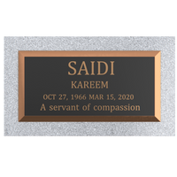 Premium Bronze Plaque 20"x 10" with Granite Base