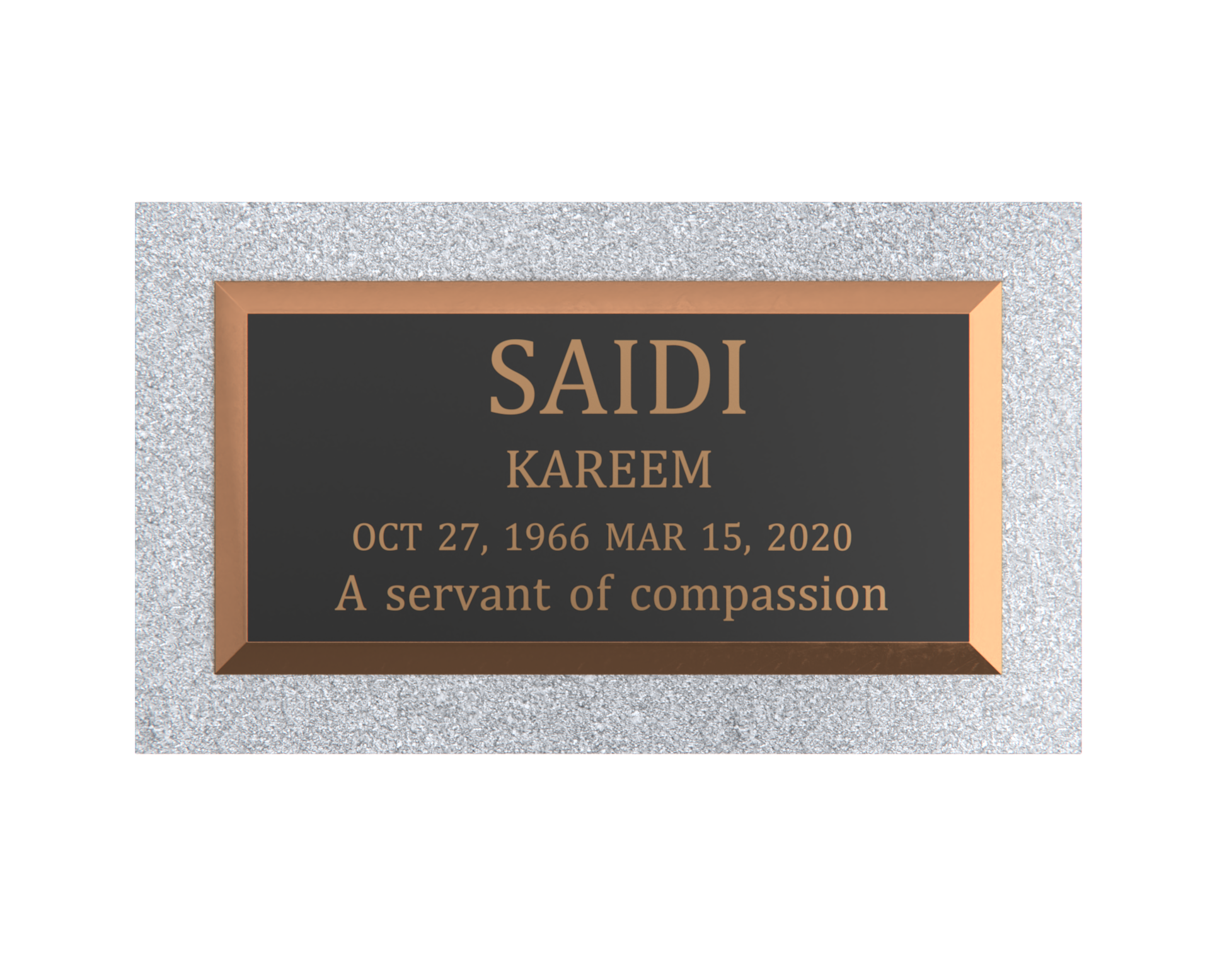 Premium Bronze Plaque 20"x 10" with Granite Base