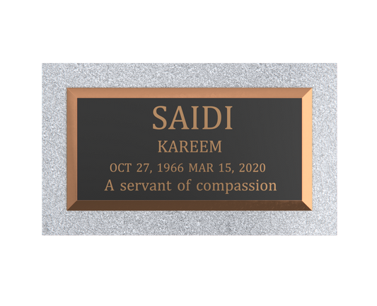 Premium Bronze Plaque 20"x 10" with Granite Base