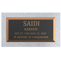 Premium Bronze Plaque 20"x 10"