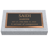 Premium Bronze Plaque 20"x 10" with Granite Base