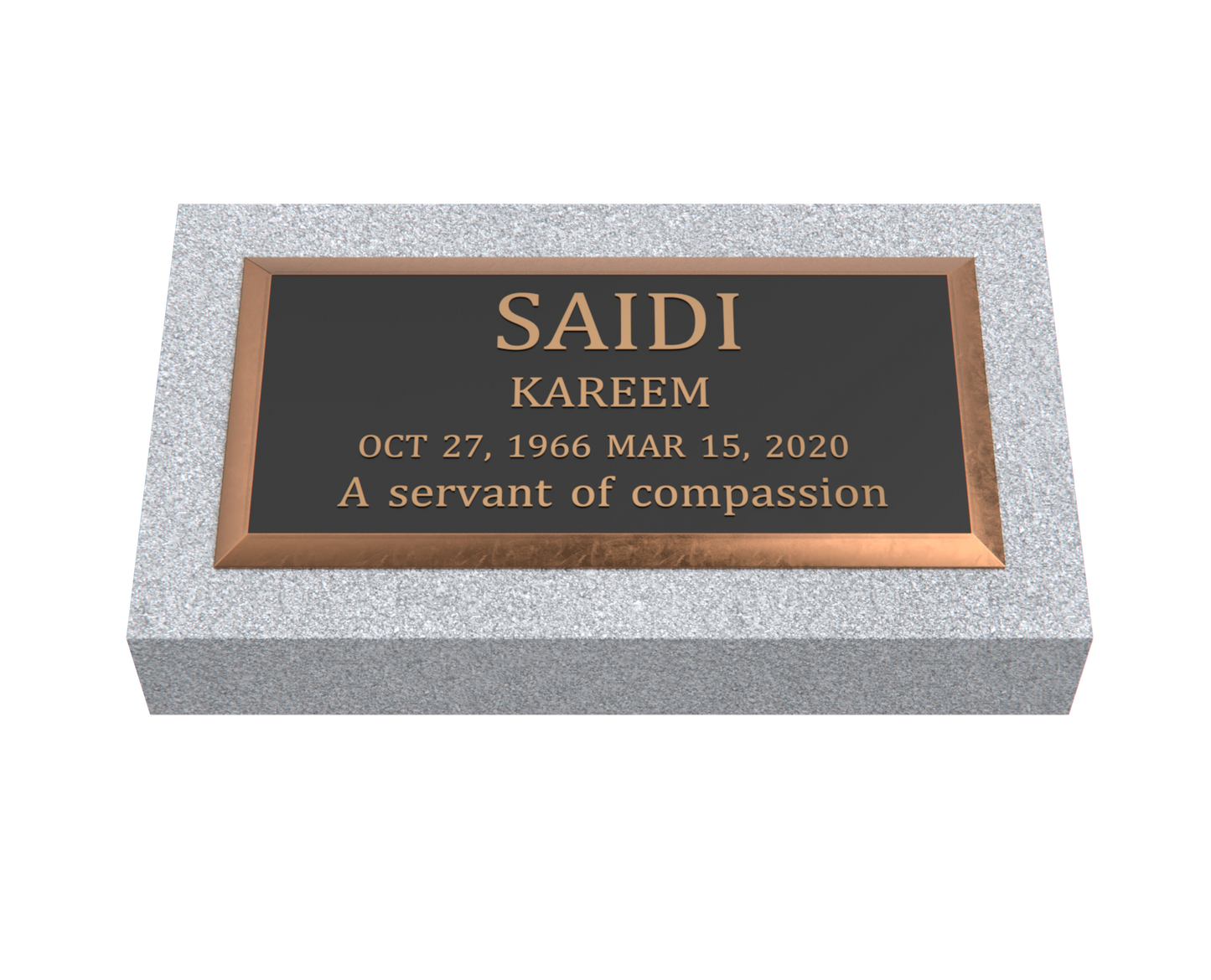 Premium Bronze Plaque 20"x 10" with Granite Base
