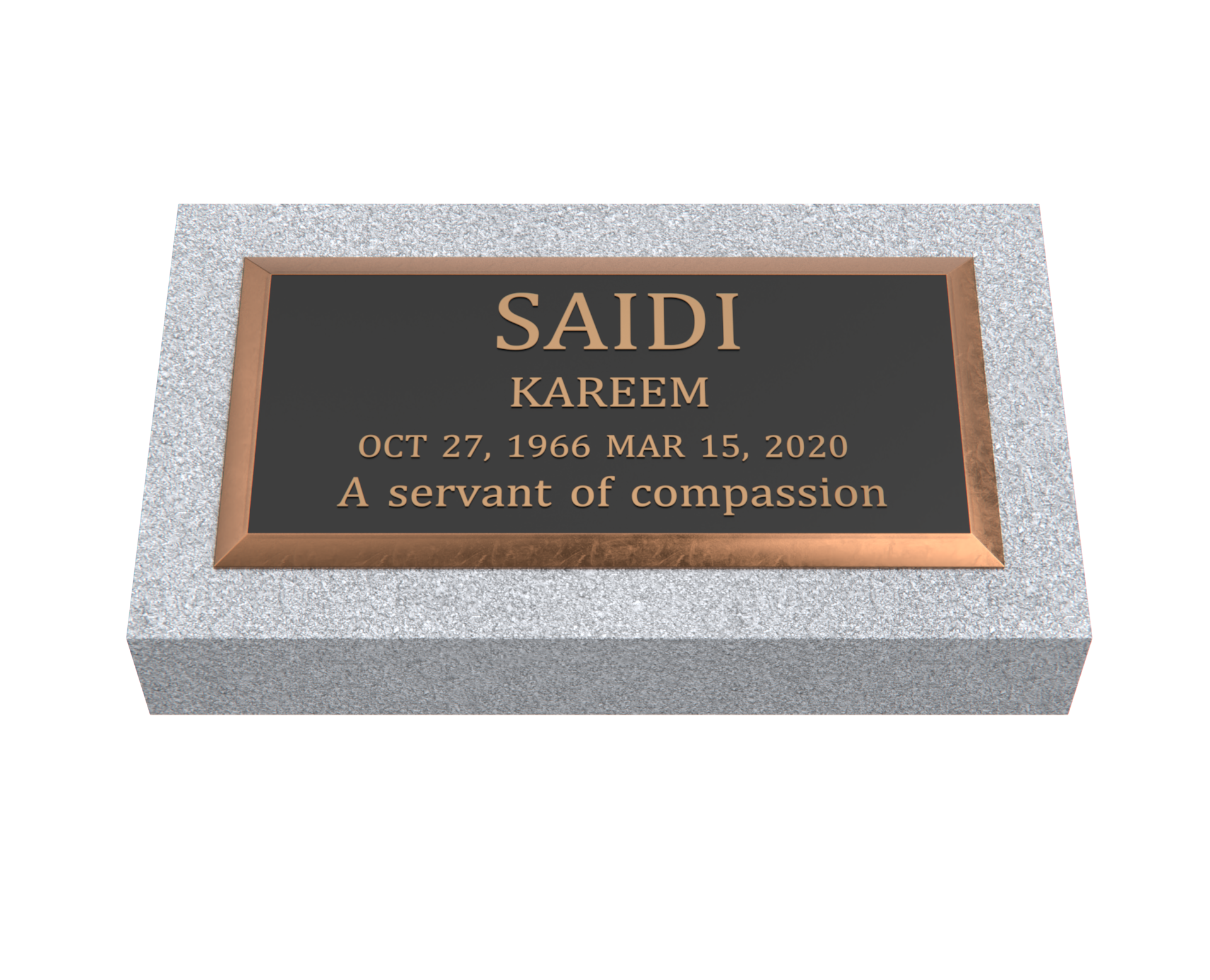 Premium Bronze Plaque 20"x 10" with Granite Base
