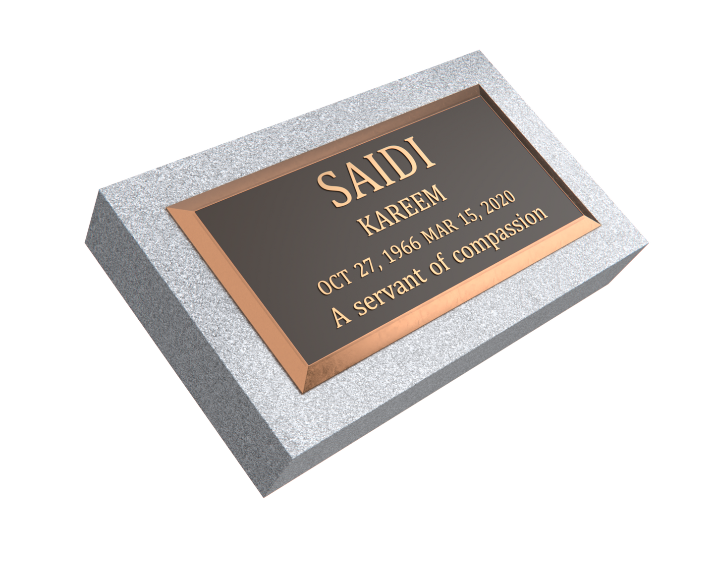 Premium Bronze Plaque 20"x 10" with Granite Base
