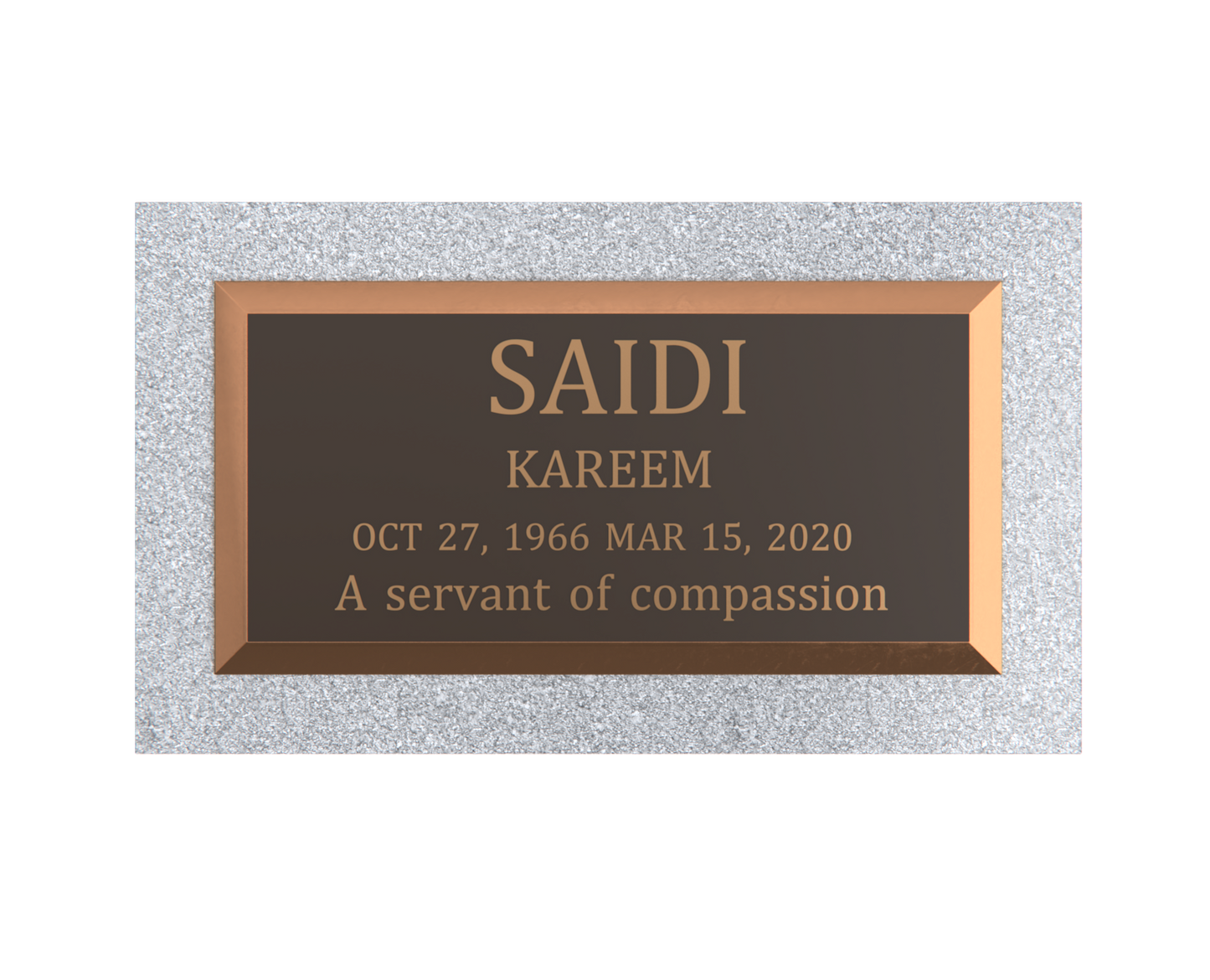 Premium Bronze Plaque 20"x 10" with Granite Base
