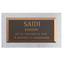 Premium Bronze Plaque 20"x 10"