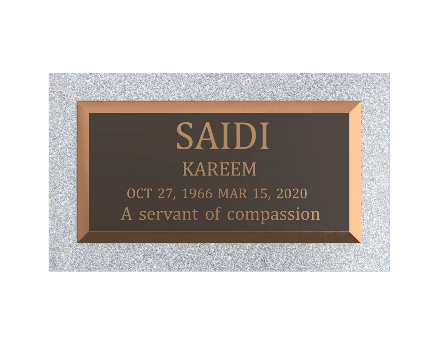 Premium Bronze Plaque 20"x 10"