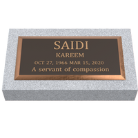 Premium Bronze Plaque 20"x 10" with Granite Base