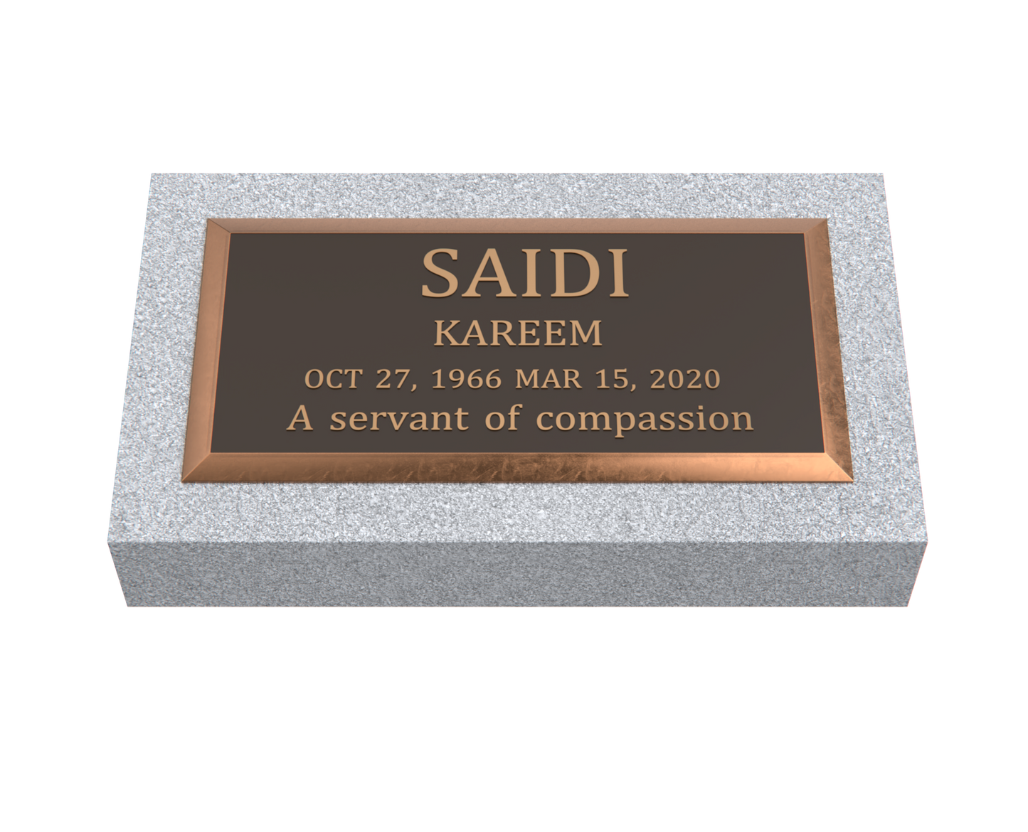 Premium Bronze Plaque 20"x 10" with Granite Base