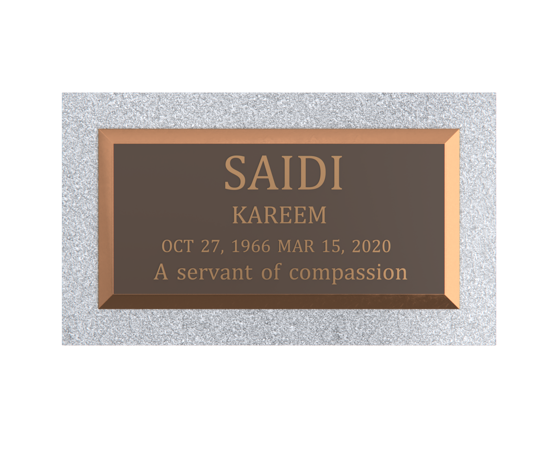 Premium Bronze Plaque 20"x 10" with Granite Base