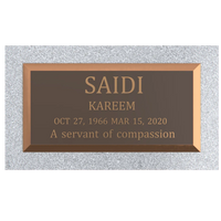 Premium Bronze Plaque 20"x 10"