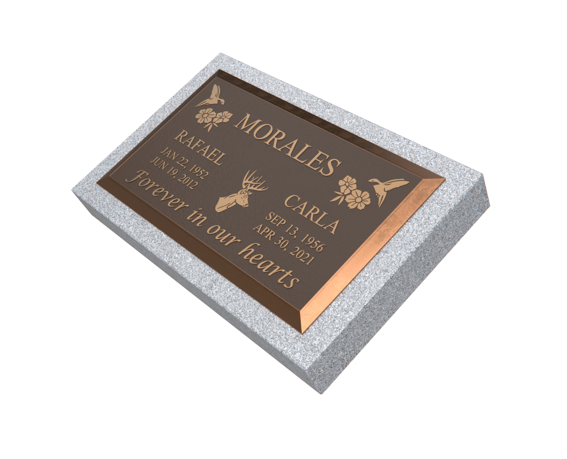 Premium Bronze Plaque 28"x 16" with Granite Base