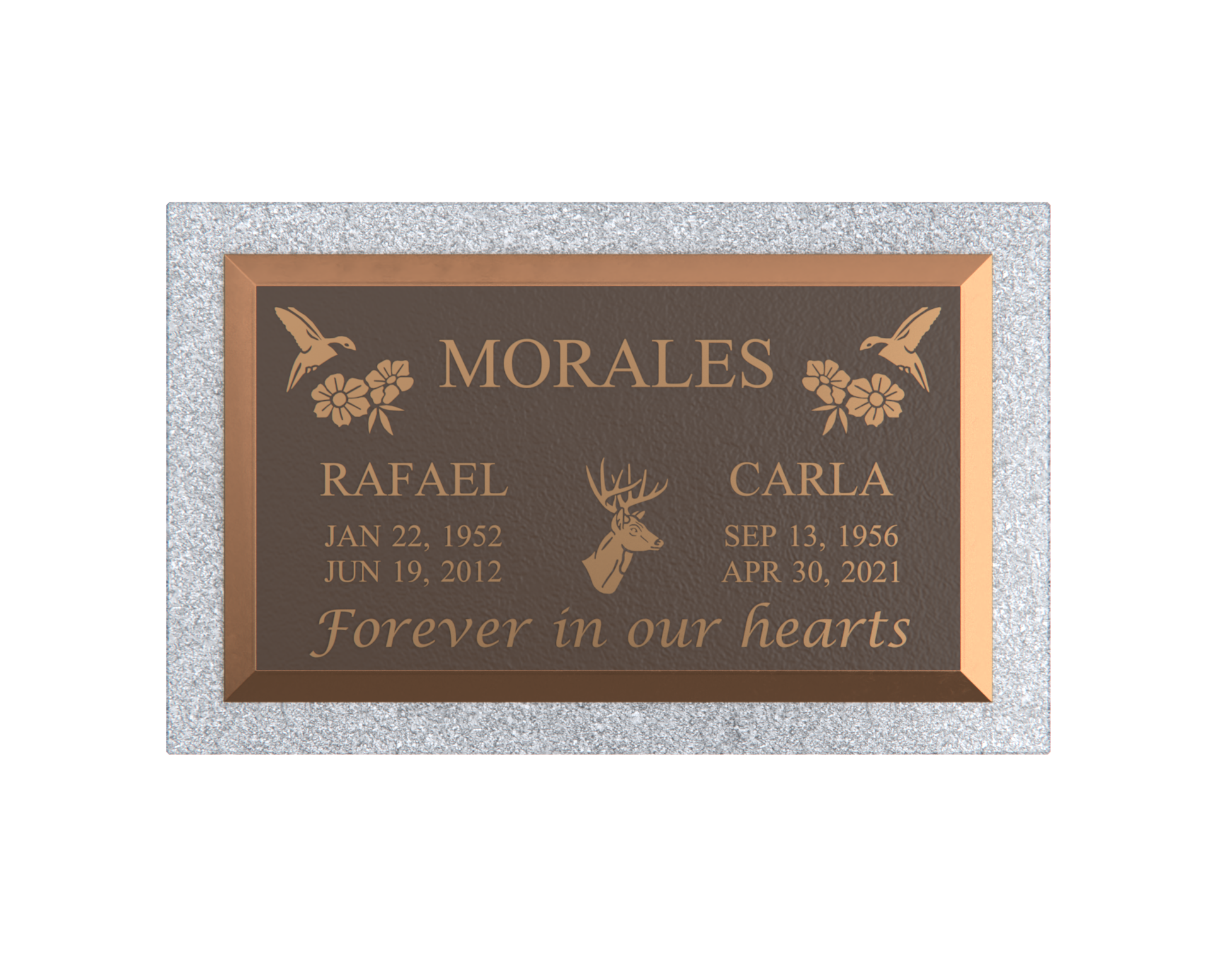 Premium Bronze Plaque 28"x 16" with Granite Base
