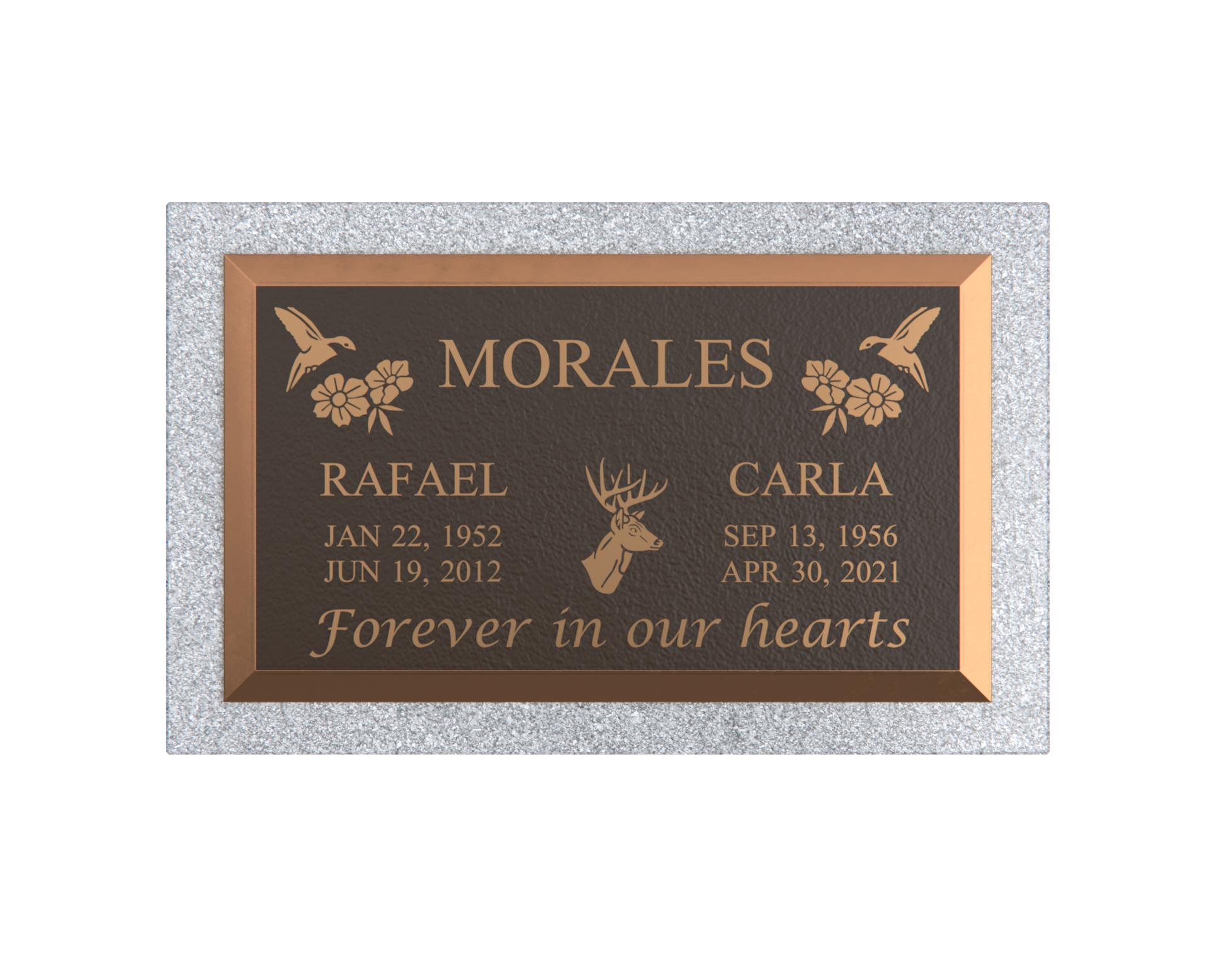 Premium Bronze Plaque 28"x 16" with Granite Base