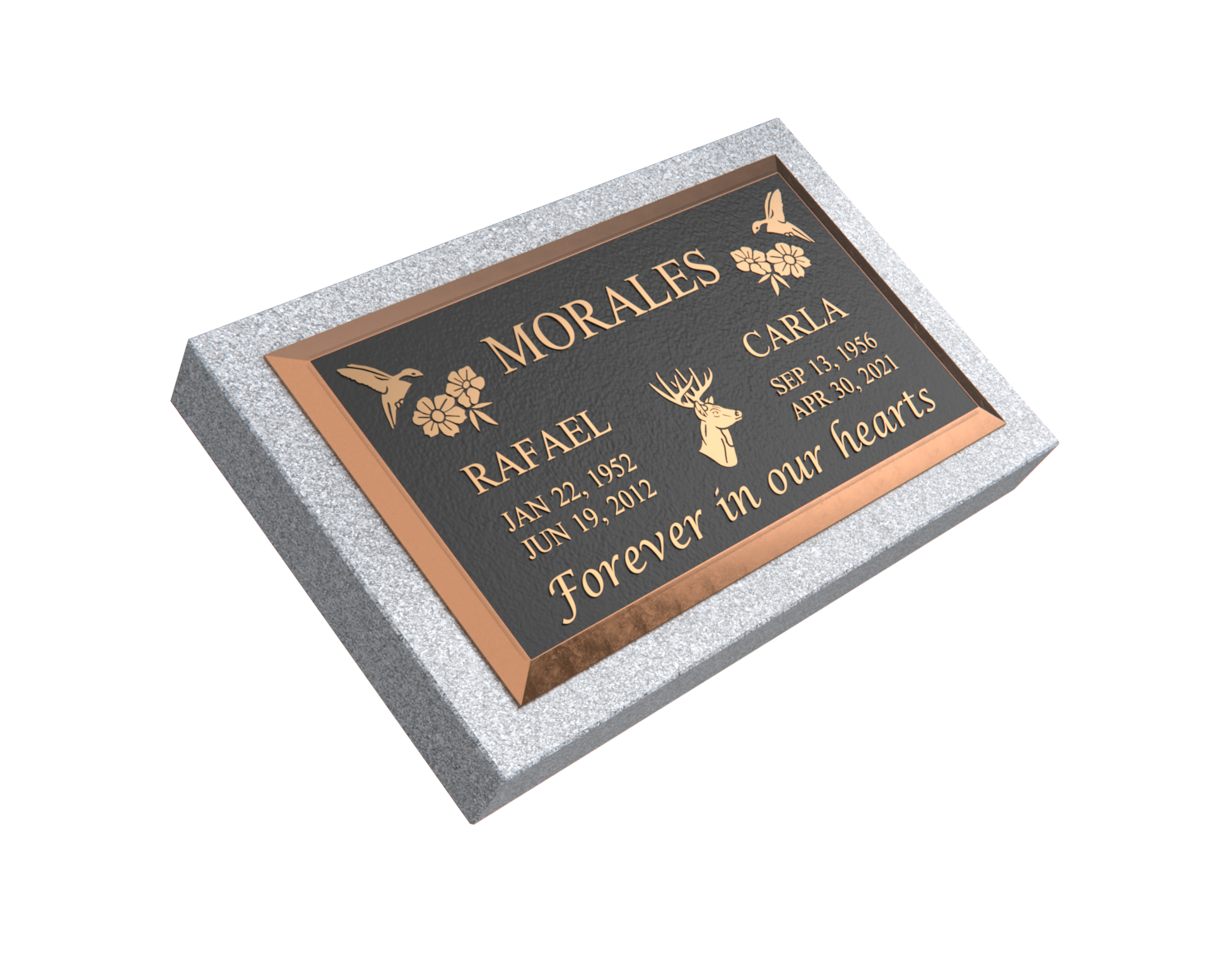 Premium Bronze Plaque 28"x 16" with Granite Base